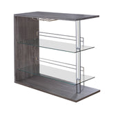 Coaster Prescott Rectangular 2-shelf Bar Unit Grey Model 100156